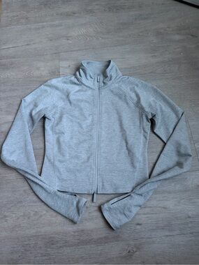 Buffbunny Collection Light Gray Dream Heather Full-Zip Jacket